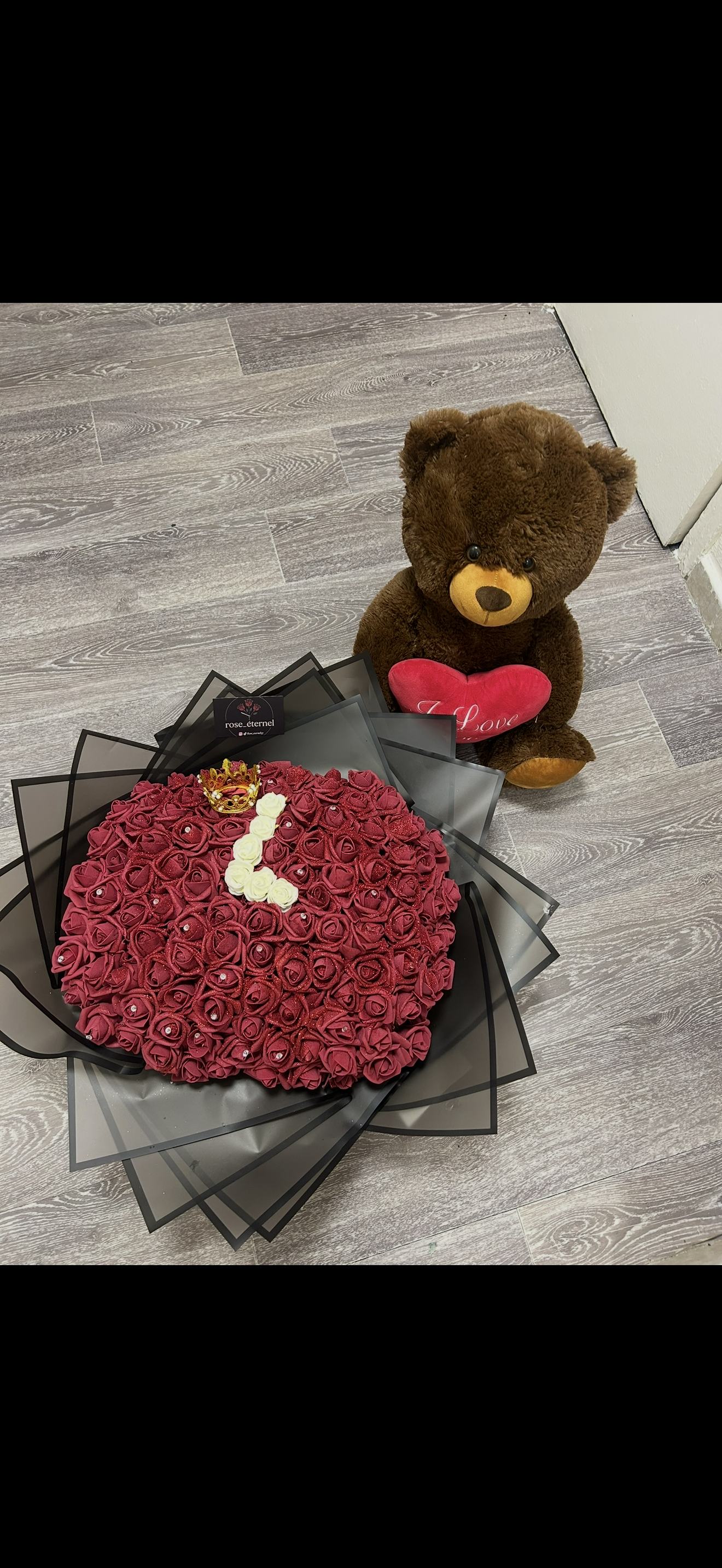 Pack XXL peluche + bouquet